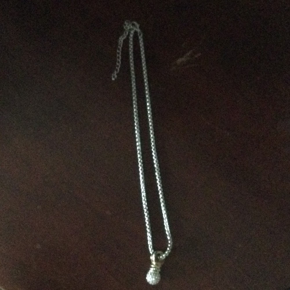 Silver gold (maybe Brighton) necklace